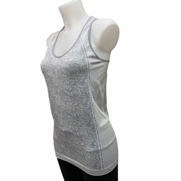 FABLETICS Stone White/ Jacquard seamless Oula Tank Top size small stretch - Picture 4 of 8